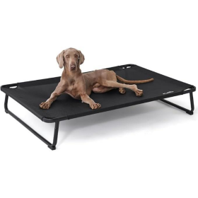 Made4Pets Large Dog Outdoor Adjustable Pet Bed With Buckle Legs, Washable Mesh Cover, Non-Slip Feet, Durable And Bite-Resistant, Suitable For Indoor A (Option: Black xxl)