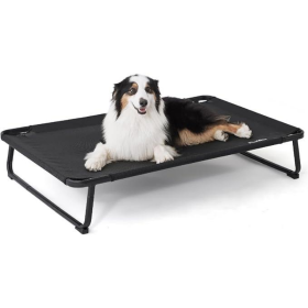 Made4Pets Large Dog Outdoor Adjustable Pet Bed With Buckle Legs, Washable Mesh Cover, Non-Slip Feet, Durable And Bite-Resistant, Suitable For Indoor A (Option: Black xl)